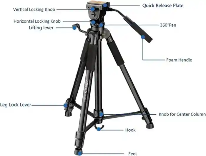 Digipod TR-688V DSLR Camera Tripod Camcorder, Smartphone